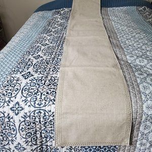 Sam Hedaya superion 90" table runner natural nwt